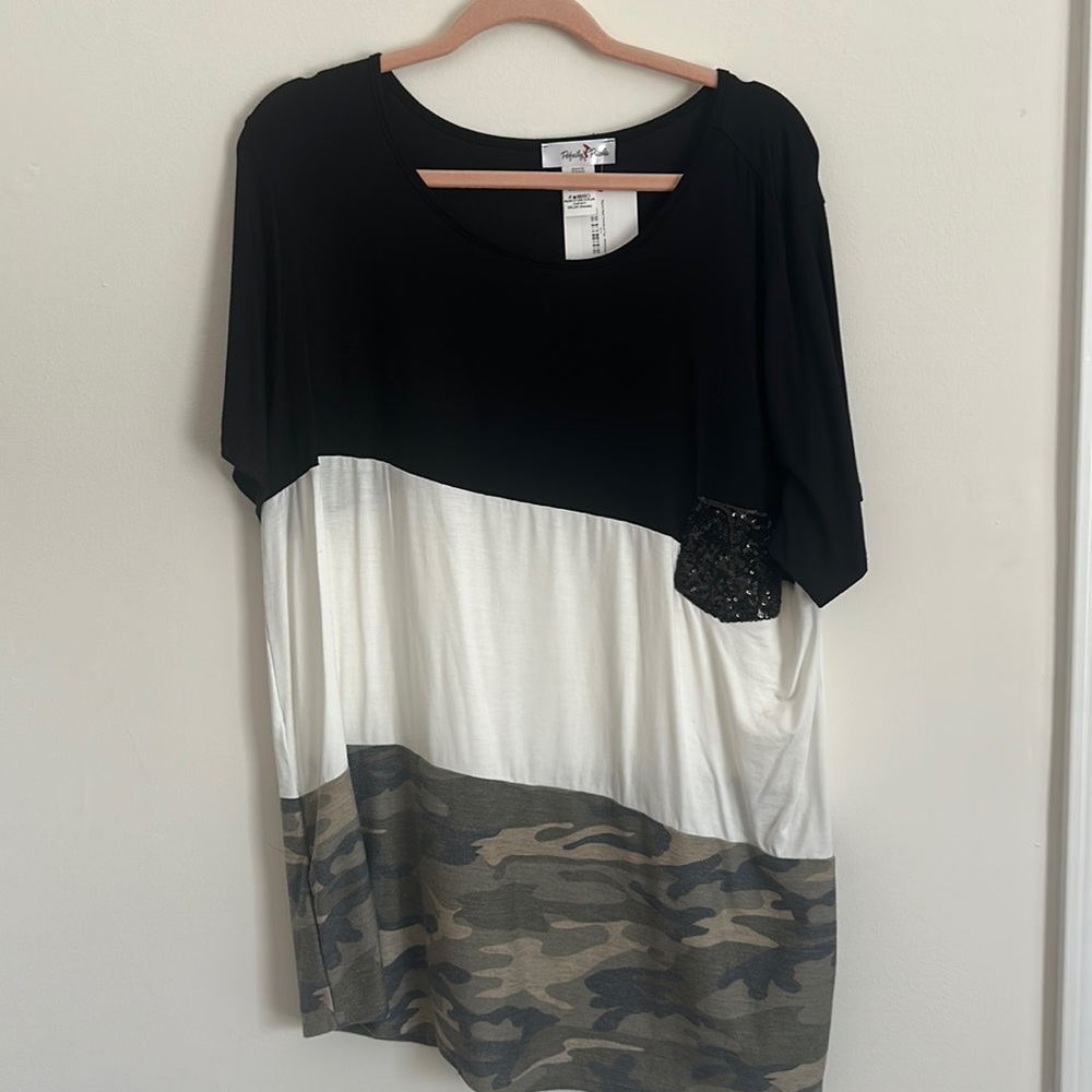 NWT Perfectly Priscilla Color Block Blouse